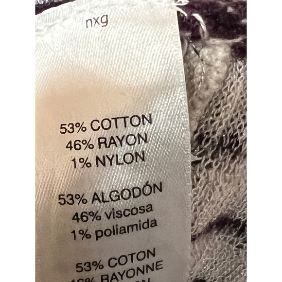 Chicos Paisley Open Front Cardigan Sweater Purple Women Size 2 - Picture 5 of 9